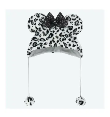 디즈니 레오파드 무늬 팬 캡 모자 미니 화이트 레오파드 무늬