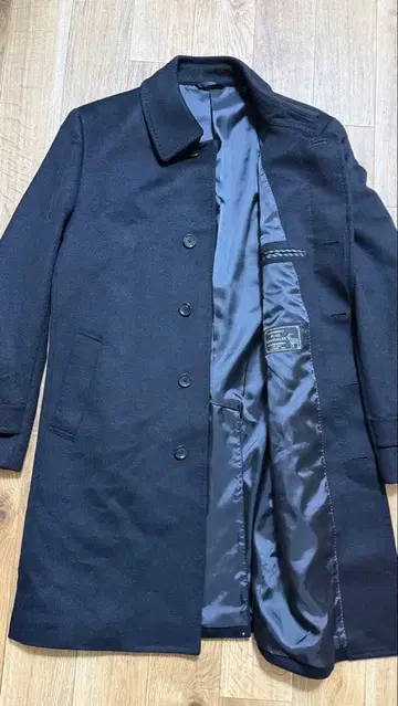 [새상품급] 캐시미어 히요쿠 코트 체스터 코트 블랙 LL