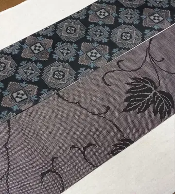 No.1786 오시마 명주 순수 실크 반폭 오비 헤코 오비 핸드메이드