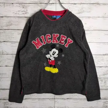 Disney 디즈니 미키마우스 자수 맨투맨 구제 의류 다크 그레이