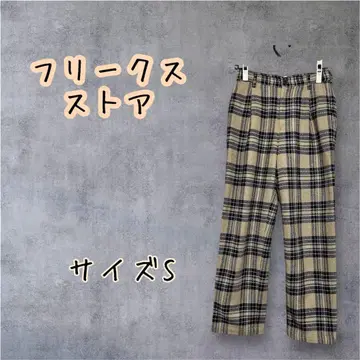 프릭스스토어 워셔블 체크 테이퍼드 팬츠 S