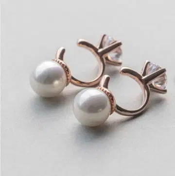 ete 리버서블 귀찌 핑크 골드