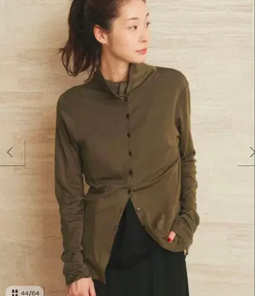 Plage 2WAY nuance jerseyT/T 상의 카키