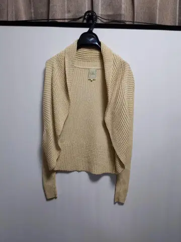 시빌라 볼레로 긴팔 가디건 베이지 모 100%