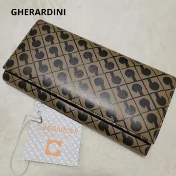 미사용 새상품 게라르디니 이단 장지갑 지갑 브라운 x 블랙