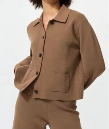 유니클로 밀라노 리브 니트 자켓