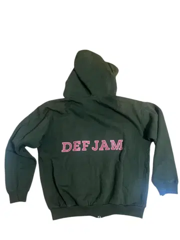 Def Jam 올리브 그린 Vintage 후드티