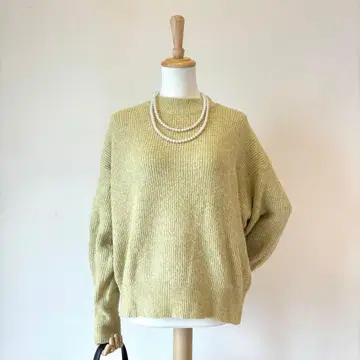 [ 새상품급 ] VIS 모크넥 니트 그린 계열 고급