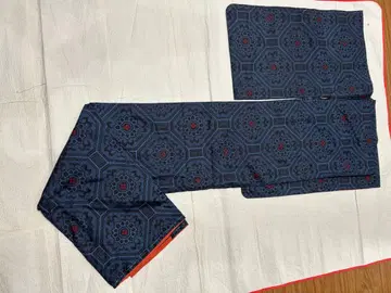 명주 이중 기모노