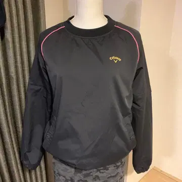 캘러웨이 블랙 긴팔 트레이닝복 폴리에스테르 방풍