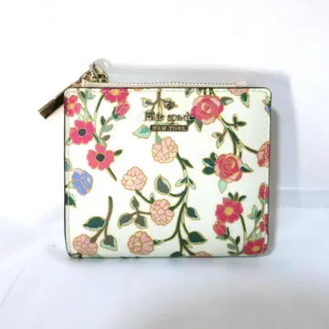 케이트 스페이드 꽃무늬 이단 접이식 지갑