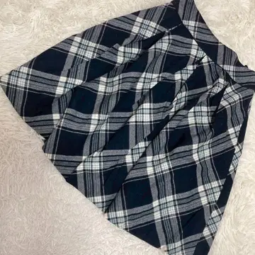 쿠미쿄쿠 체크 무늬 스커트 네이비 2 깔끔하고 귀여운 캐주얼 내추럴