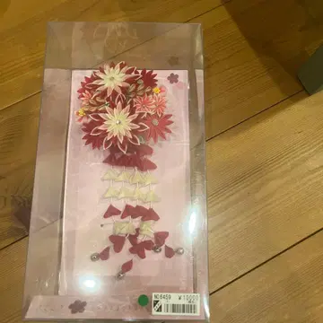 꽃 장식 헤어콤 빨간색 화이트 핑크