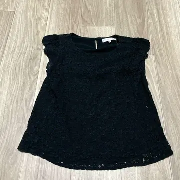 쿠미교쿠 튜닉 블랙 레이스 니트 2 여성 페미닌 시크