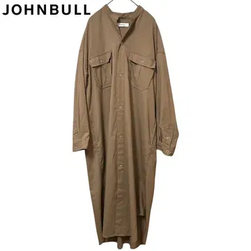 JOHNBULL 젬블 노카라 셔츠 롱 원피스