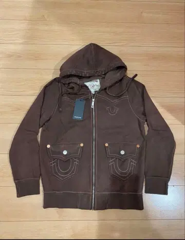 트루릴리젼 브라운 후드 부착 후드티