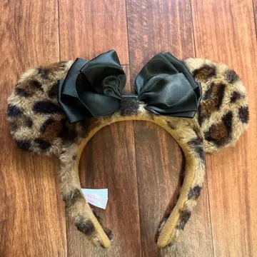 미니 레오파드 무늬 머리띠 브라운