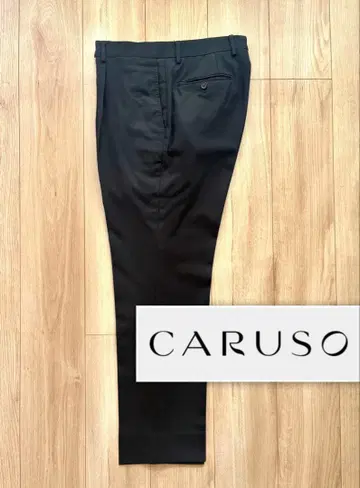 [ 새상품급 ] CARUSO 카루소 슬랙스 팬츠 모 울 블랙 블랙