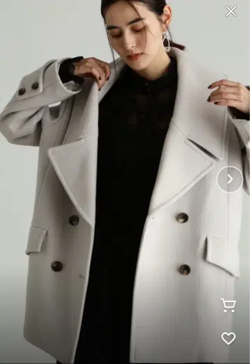 질스튜어트 멜톤 코쿤 미들 코트