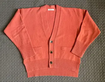 투모로우랜드 MACPHEE 라무 캐시미어 V넥 가디건 오렌지