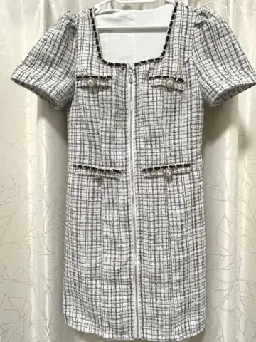 트위드 집업 드레스