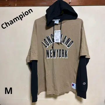 챔피온 후디드 롱 슬리브 T셔츠 남성용 M 사이즈