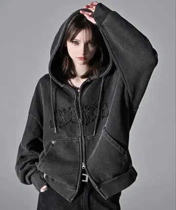 [ 새상품 ] ADRER 빈티지 짧은 기장 풀 집업 후드티 XS 사이즈