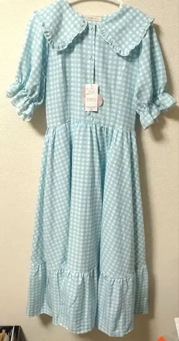 아오키 미사코 시마무라 깅엄 체크 원피스 색스 [ M ]