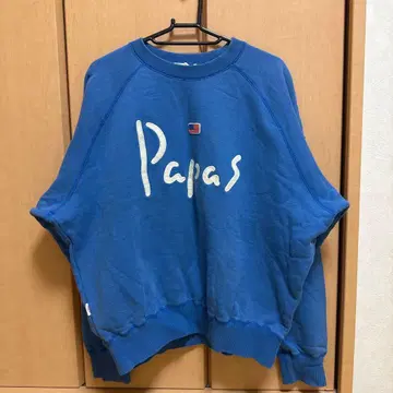 Papas 파랑 래글런 슬리브 트레이닝복