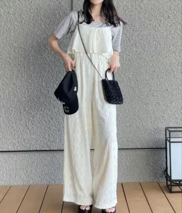 Hinari 화이트 전체 레이스 올인원 S 사이즈