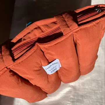 퀼팅 숄더백 오렌지 대용량 경량 귀여운 여성용