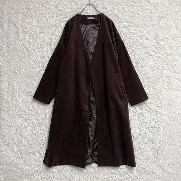 [Air Tokyo] 노카라 코트 (F) 롱 기장 가운 브라운