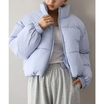 SpRay 충전솜 스탠드 숏 자켓 색스 블루