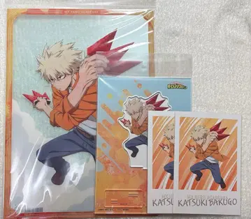 히로아카 여름 아크릴 스탠드 클리어 파일 특전 카드 바쿠고 카츠키