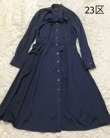 23구 보타이 리본 오쿠사 나오코 콜라보 셔츠 원피스 네이비 38