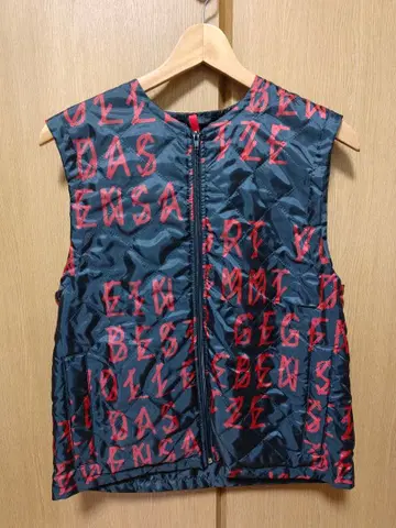 남성용 베스트 사이즈 48 블랙/빨간색