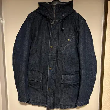 다크 데님 후드 부착 자켓 남성용