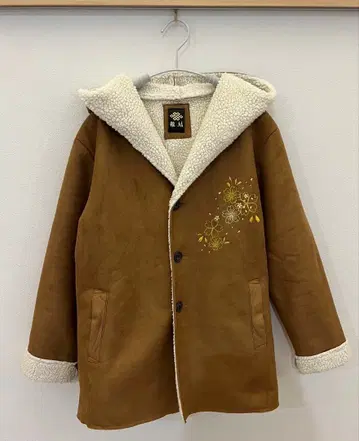 미야비유이 보아 안감 무스탕 자켓 일본풍 패턴 자수 M 사이즈