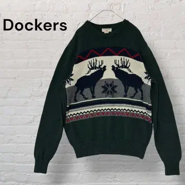 Dockers 루돌프 무늬 코튼 니트 노르딕 스웨터