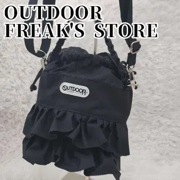 OUTDOOR 프릴 숄더백 블랙 freaks store 별주