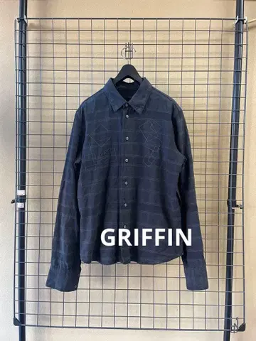 GRIFFIN 그리핀 이탈리아제 자수 프린트 긴팔 셔츠