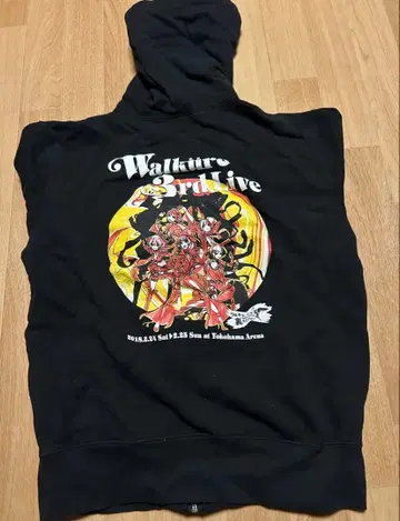 발키리는 배신하지 않아 키 비주얼 라이브 지퍼 후드티 L 사이즈