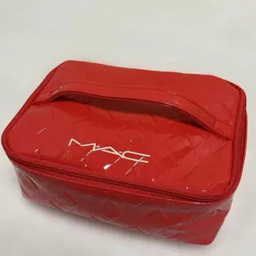 MAC 빨간색 메이크업 파우치 중형 빨간색 에나멜 메이크업
