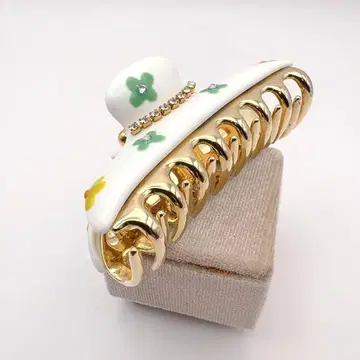 acca 아카 헤어 클립 M 뉴 콜라나 화이트 골드 큐빅