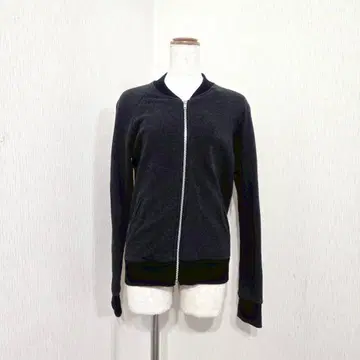 AZUL moussy 집업 자켓 리브 절개 ( S ) 다크 그레이 계열