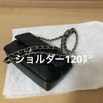 블랙 퀼팅 숄더백