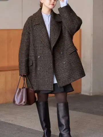 IENA LA TORRE 체크 코트