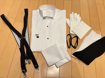 윙카라 셔츠 남성용 결혼식 잡화 세트