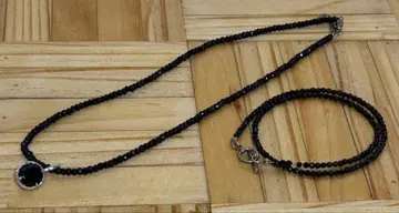 블랙 오닉스 목걸이+팔찌 세트