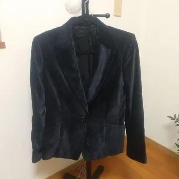 COMME CA DU MODE 블랙 벨벳 테일러드 자켓